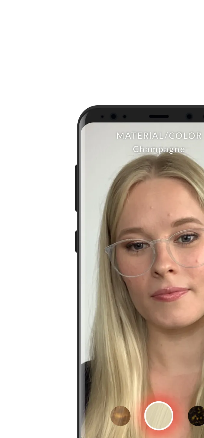 Virtual try-on app on an Android phone