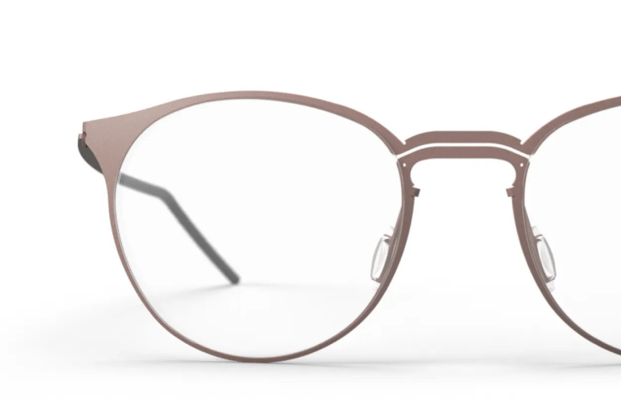 3D rendering of a metal glasses frame